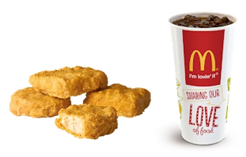四塊麥克雞塊+飲料