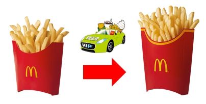 得來速套餐薯條升級