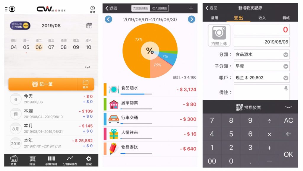 記帳APP推薦 | 12款簡單又好用的理財軟體【2025最新】 5 CWMoney畫面