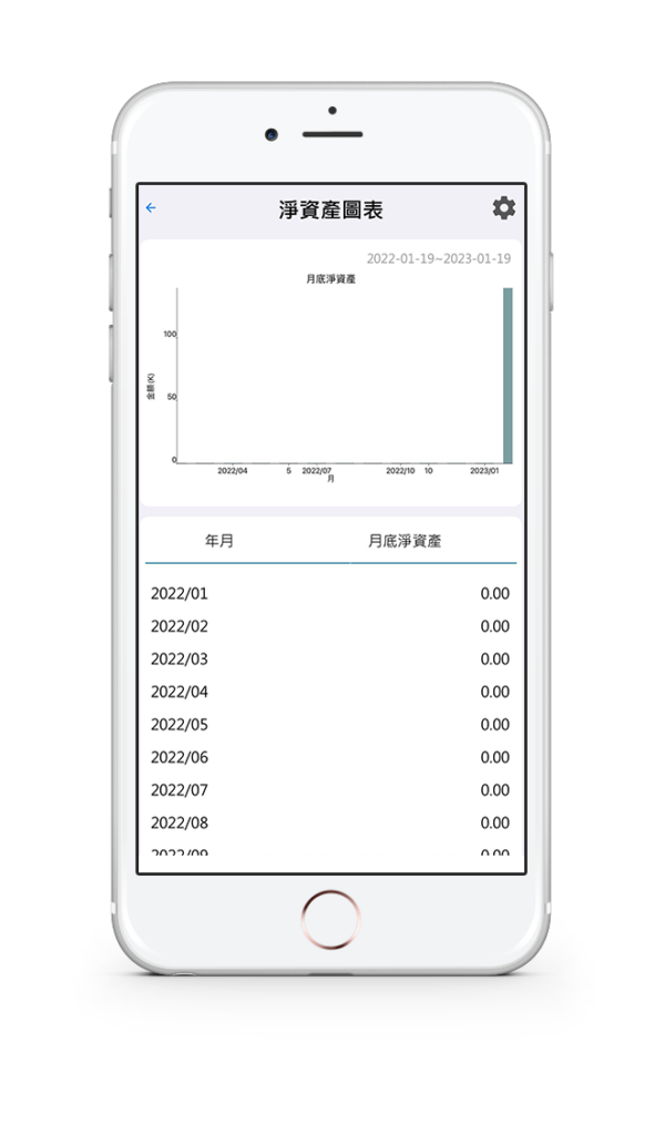 查看淨資產圖表