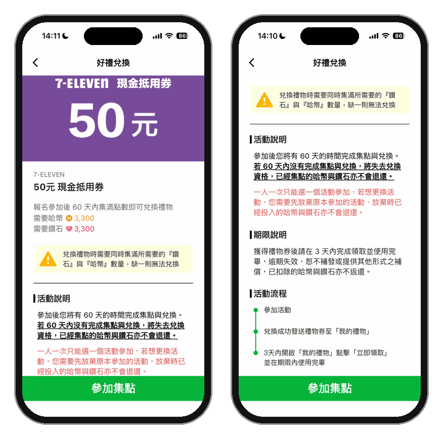 HAHAGO 兌換品項的集點規則與流程
